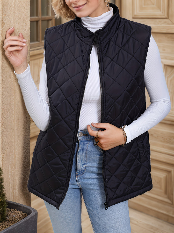 Women's Quilted Zip-Up Puffer Vest