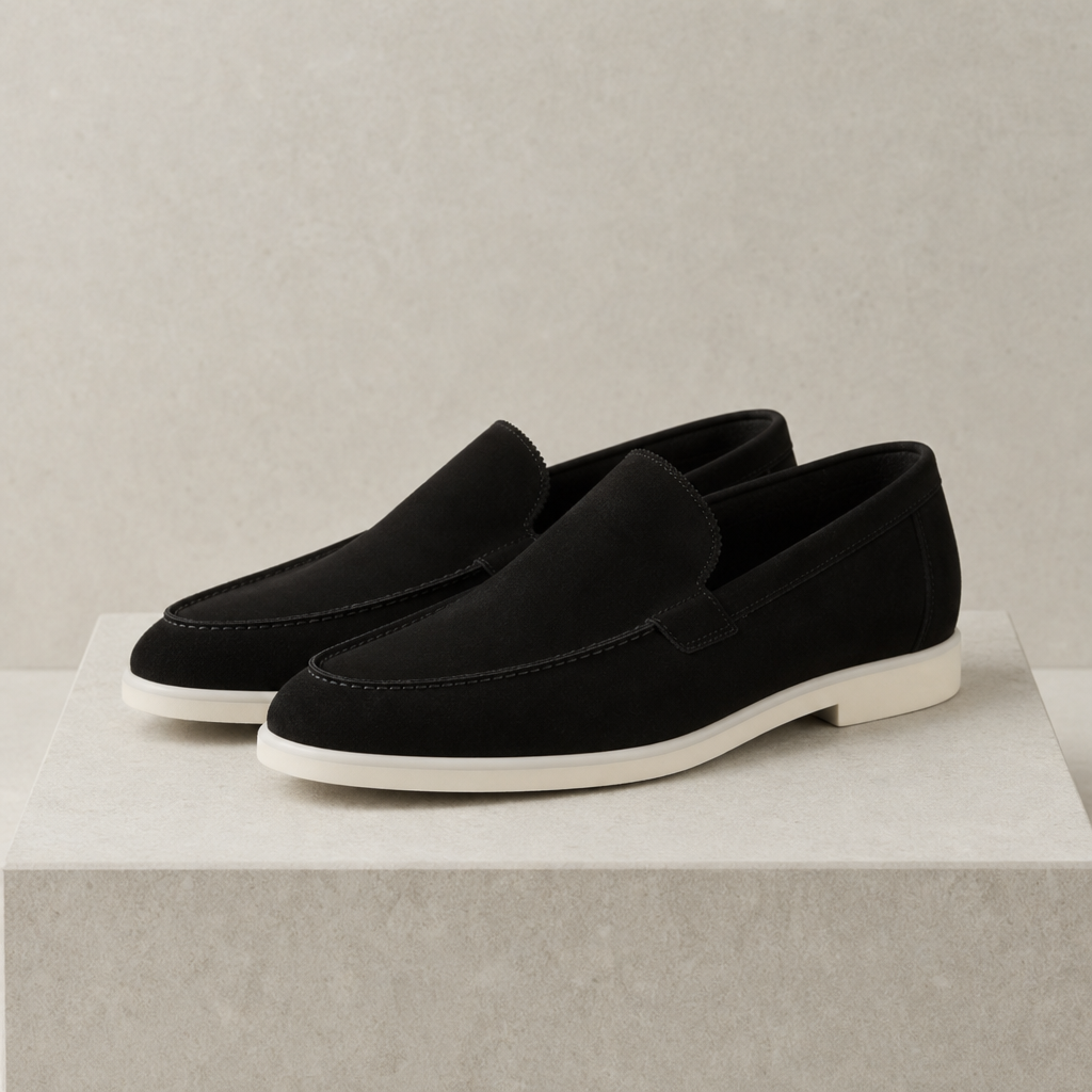 Men's Suede Slip-On Loafers with Padded Collar
