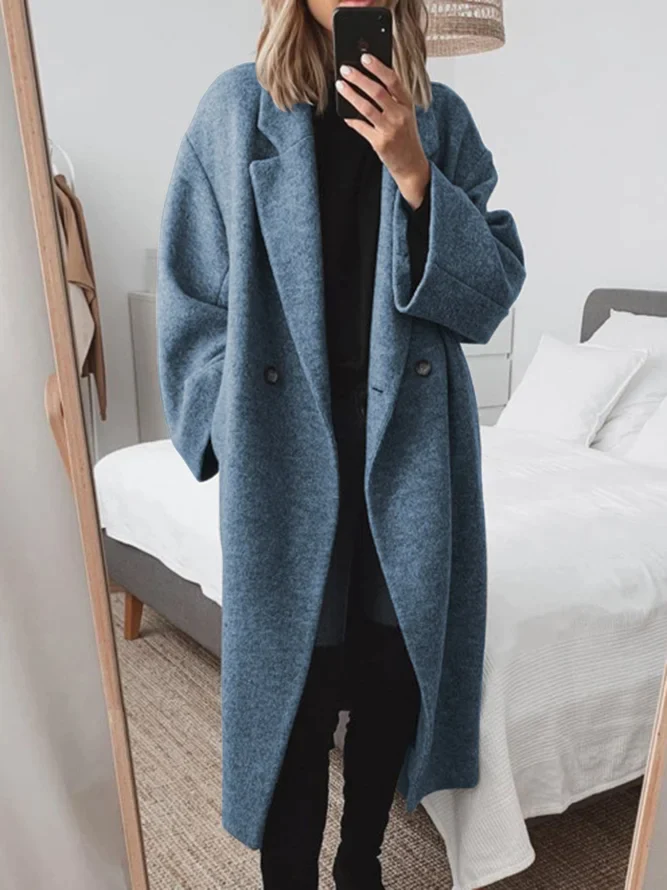 Women's Long Tailored Overcoat in Regular Fit
