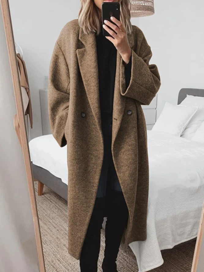 Women's Long Tailored Overcoat in Regular Fit