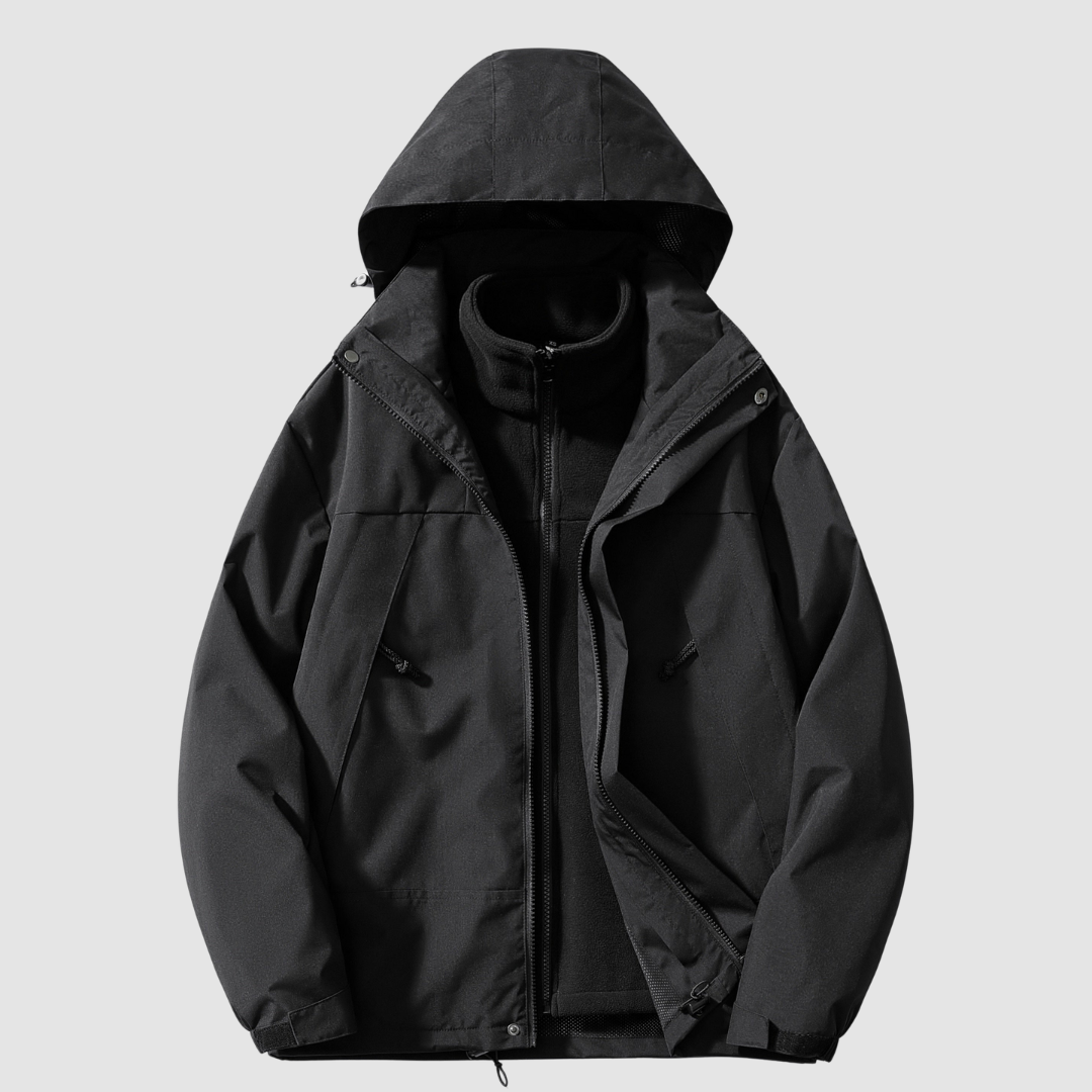 Women's 3-in-1 Fleece-Lined Winter Jacket with Hood