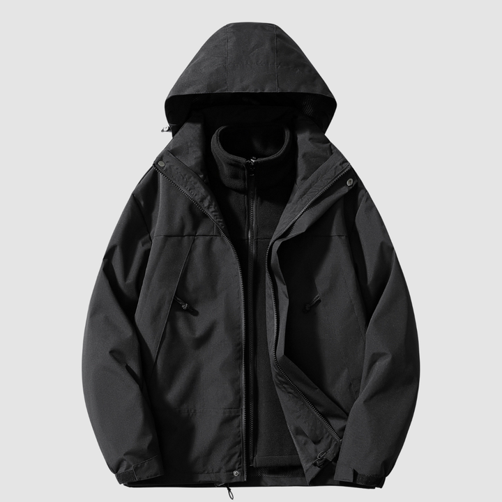 Women's 3-in-1 Fleece-Lined Winter Jacket with Hood