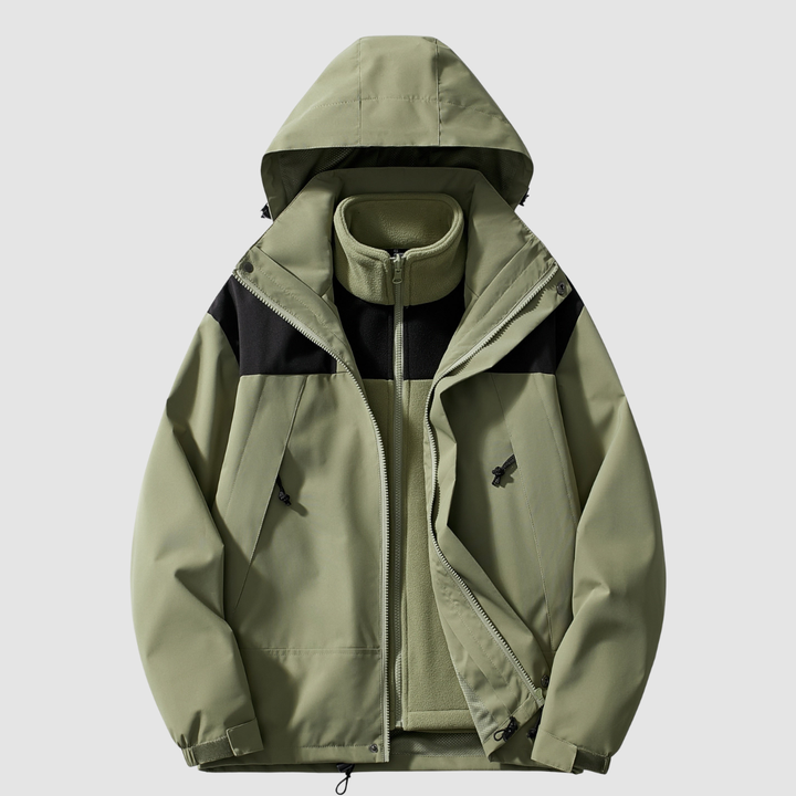 Women's 3-in-1 Fleece-Lined Winter Jacket with Hood