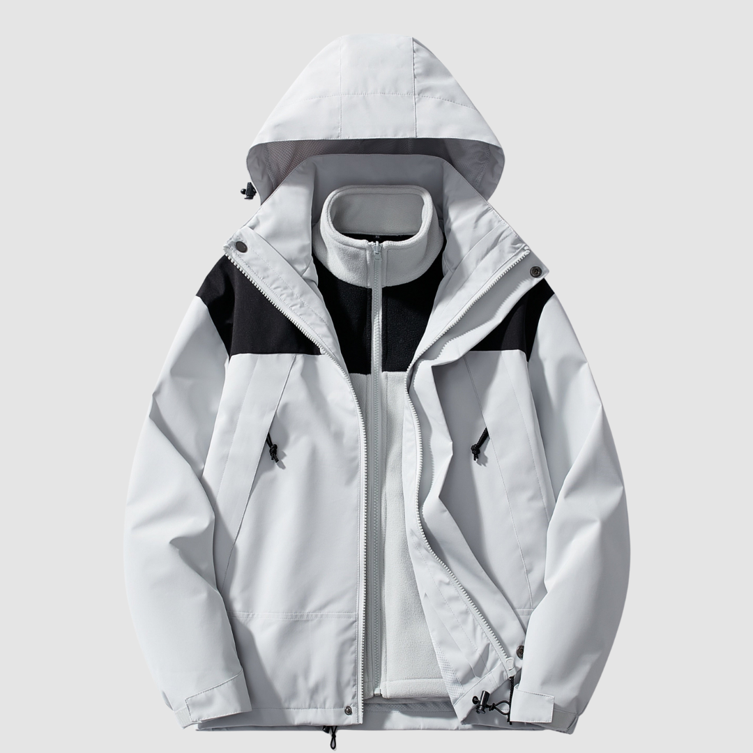 Women's 3-in-1 Fleece-Lined Winter Jacket with Hood