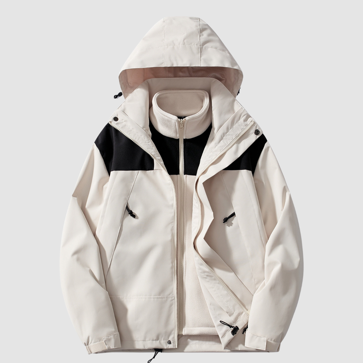 Women's 3-in-1 Fleece-Lined Winter Jacket with Hood