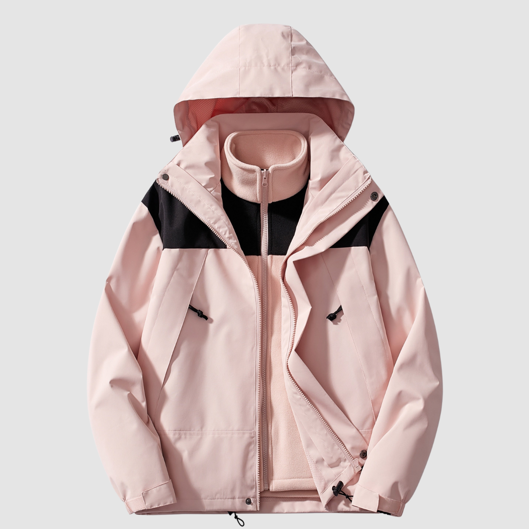 Women's 3-in-1 Fleece-Lined Winter Jacket with Hood