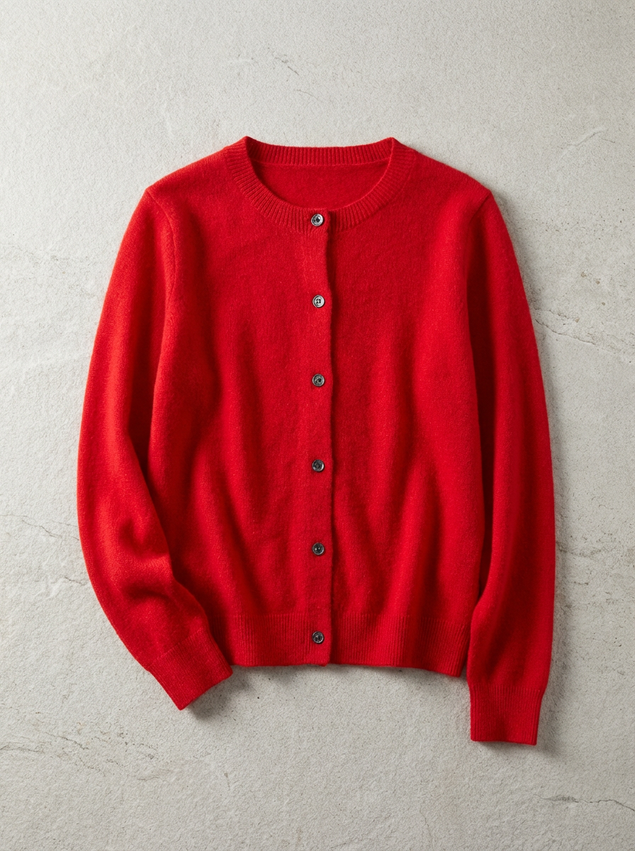Women's Merino Wool Cardigan with Raglan Sleeves