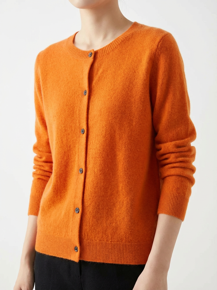 Women's Merino Wool Cardigan with Relaxed Fit