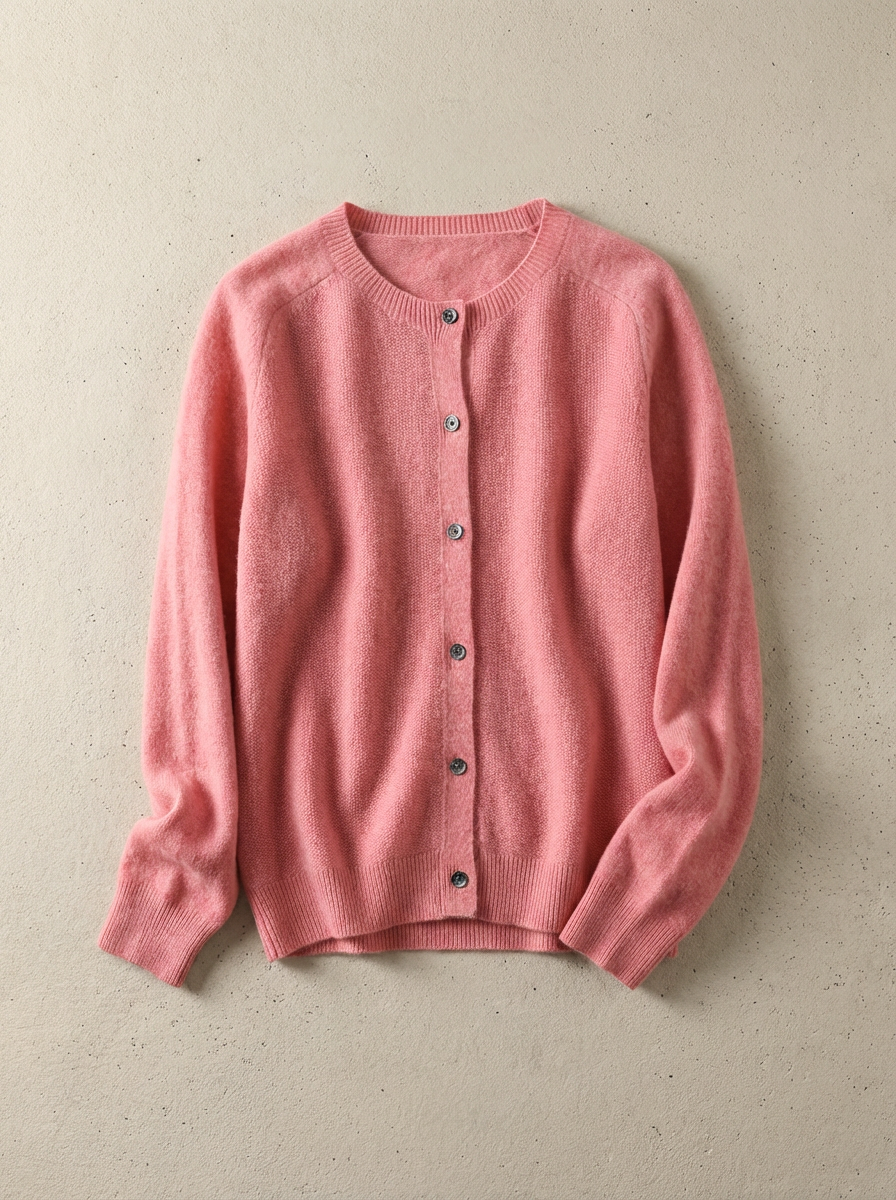 Women's Merino Wool Cardigan with Raglan Sleeves