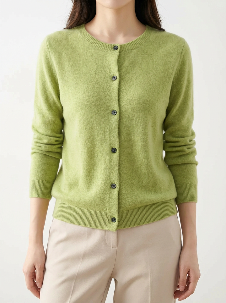 Women's Merino Wool Cardigan with Relaxed Fit