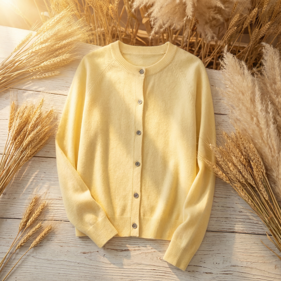 Women's Crew Neck Knit Cardigan