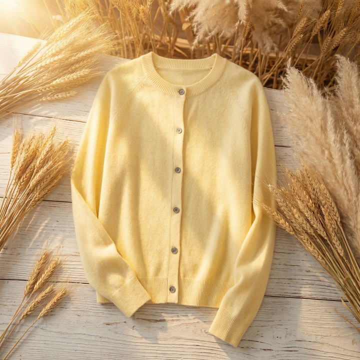 Women's Crew Neck Knit Cardigan