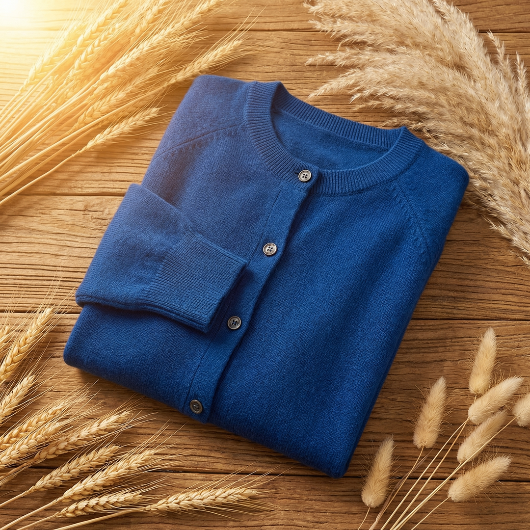 Women's Crew Neck Knit Cardigan
