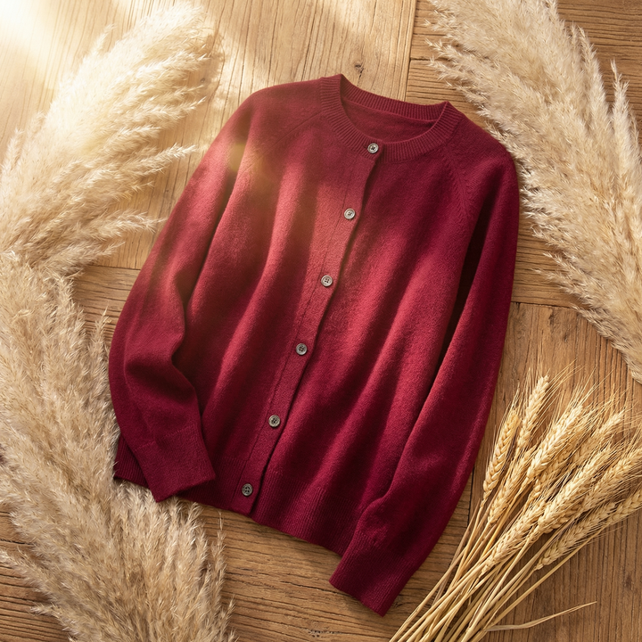 Women's Crew Neck Knit Cardigan