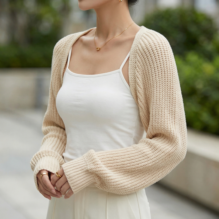 Women's Open Front Knit Shrug