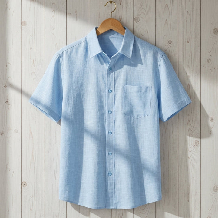 Men's Seersucker Textured Pocket Shirt