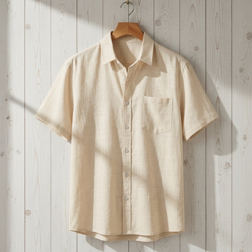 Men's Seersucker Textured Pocket Shirt