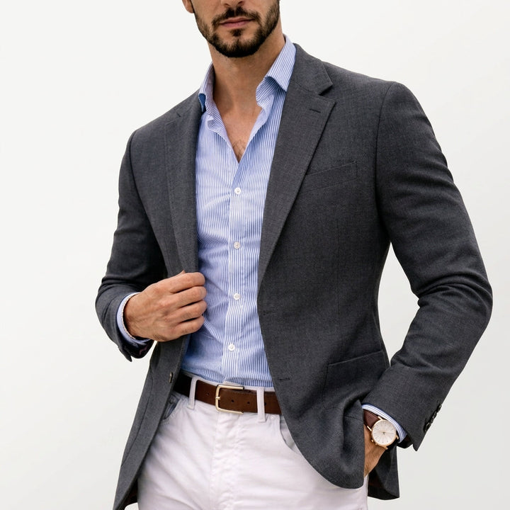 Men's Cotton Blend Knit Blazer in Modern Fit