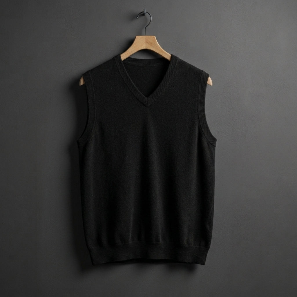 Cashmere Blend V-Neck Sweater Vest