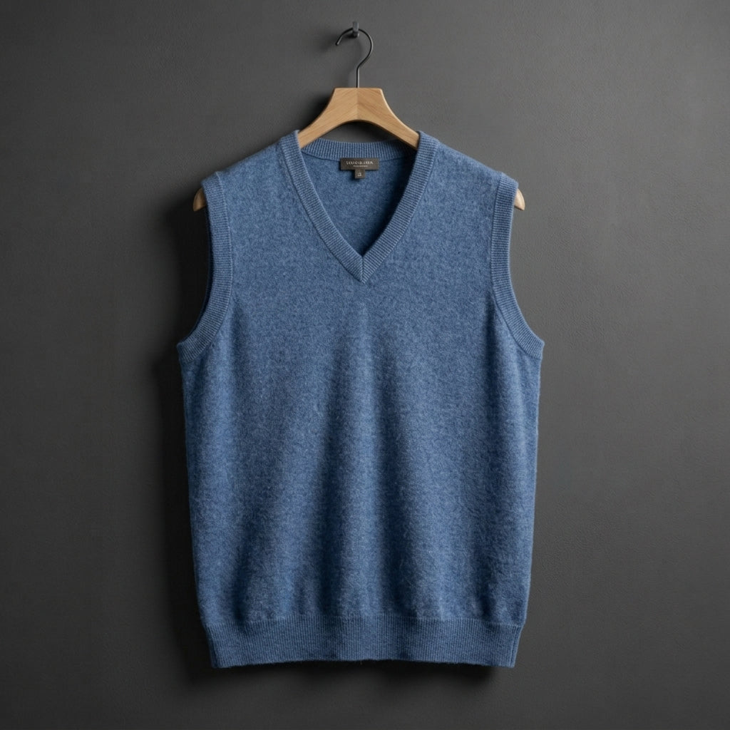Cashmere Blend V-Neck Sweater Vest