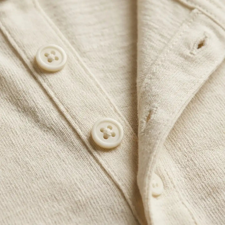 Men's Cotton Blend Long Sleeve Henley with Button Placket