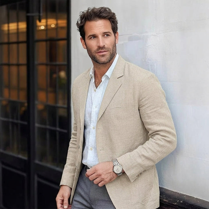 Men's Tailored Linen Blazer