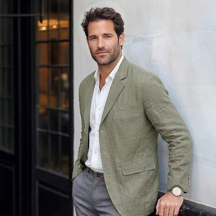 Men's Tailored Linen Blazer