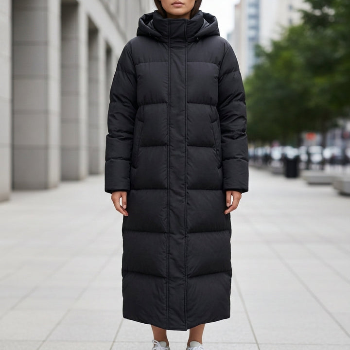 Women's Waterproof Long Hooded Puffer Parka