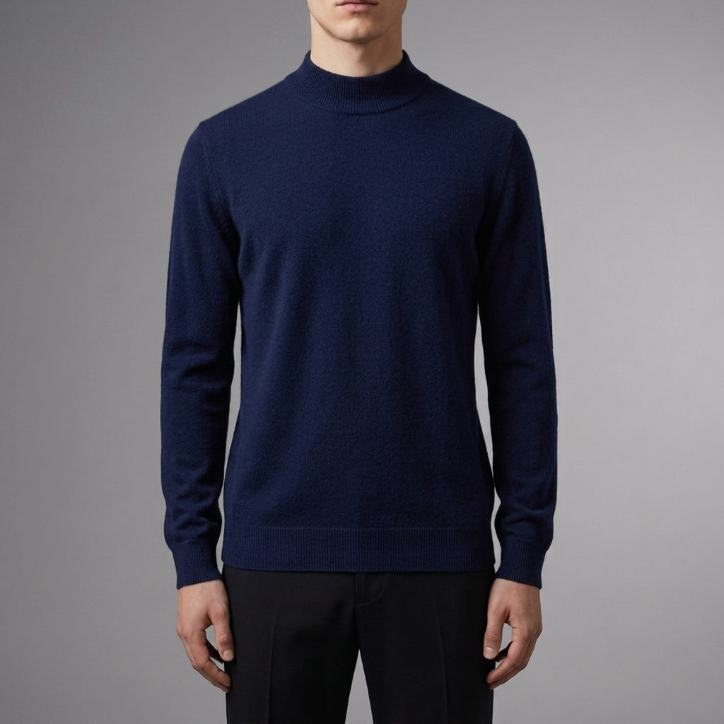 Men's Cashmere Blend Mock Neck Sweater