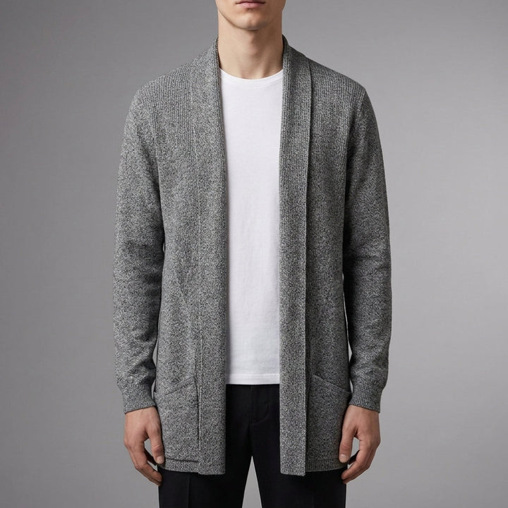 Men's Lightweight Drape Cardigan with Shawl Collar