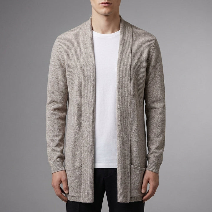 Men's Lightweight Drape Cardigan with Shawl Collar