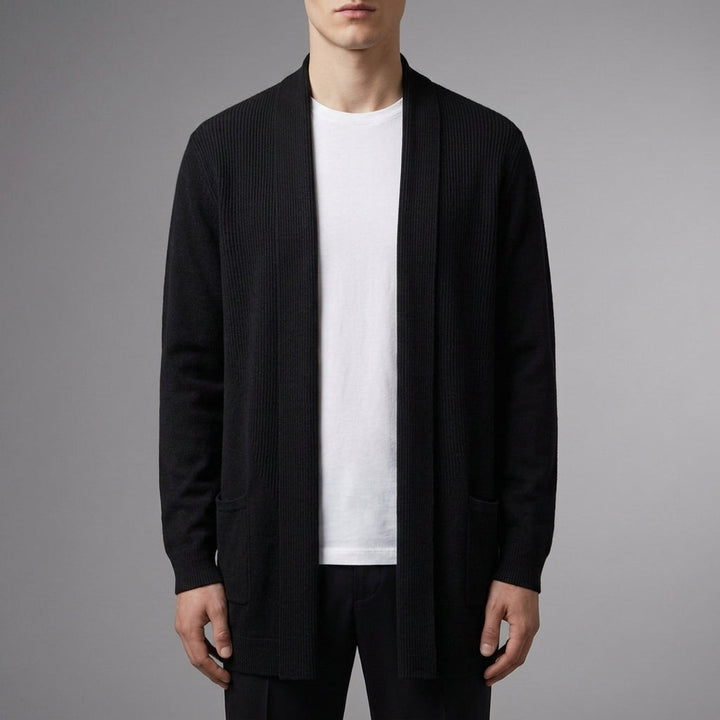 Men's Lightweight Drape Cardigan with Shawl Collar