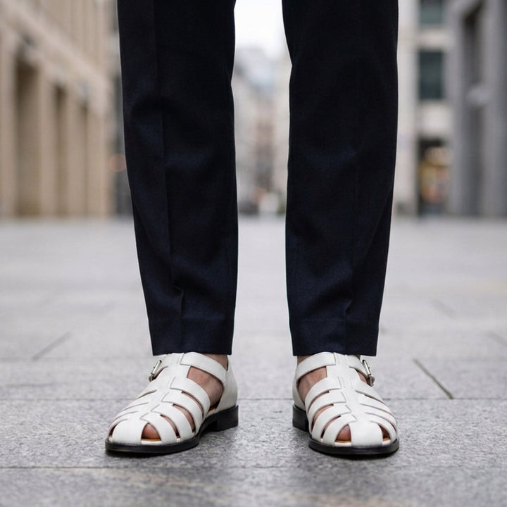 Men's Woven Fisherman Sandals with Buckle Strap