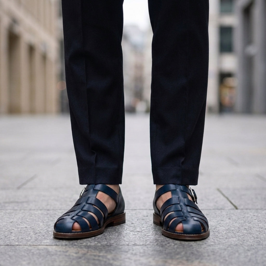 Men's Woven Fisherman Sandals with Buckle Strap