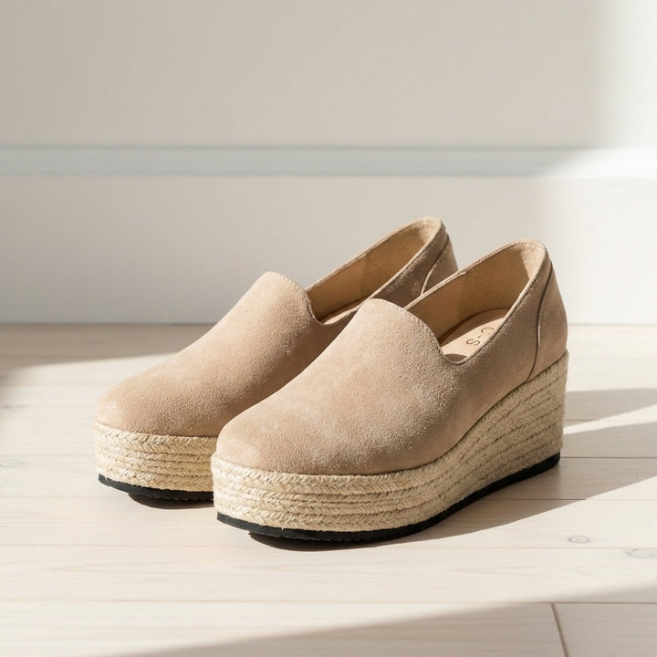 Women's Leopard Print Platform Espadrille Slip-Ons