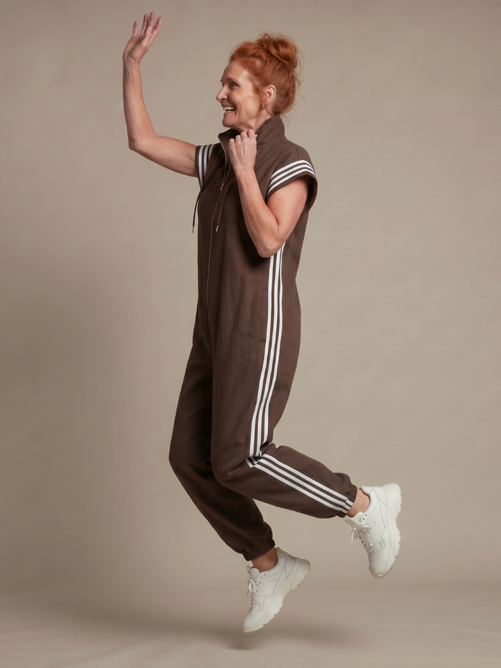Women's Sleeveless Track Jumpsuit