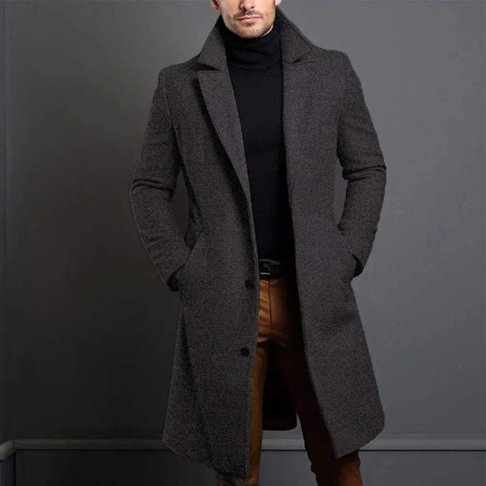 Men's Wool Blend Overcoat Regular Fit