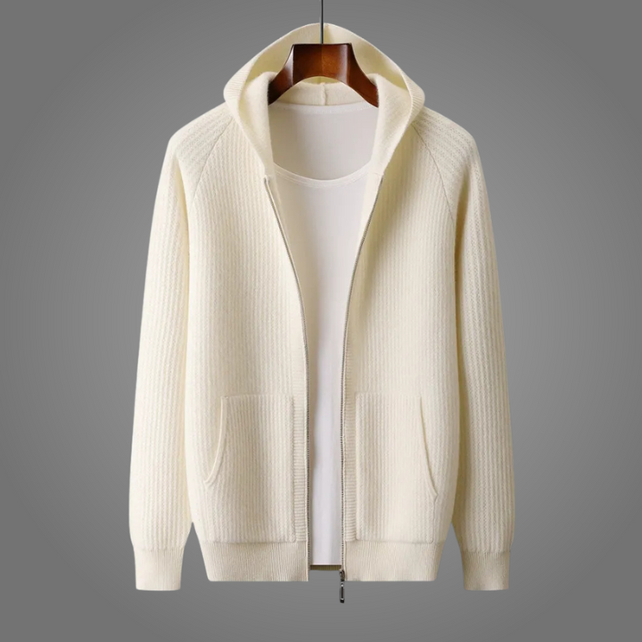 Men's Hooded Knit Cardigan