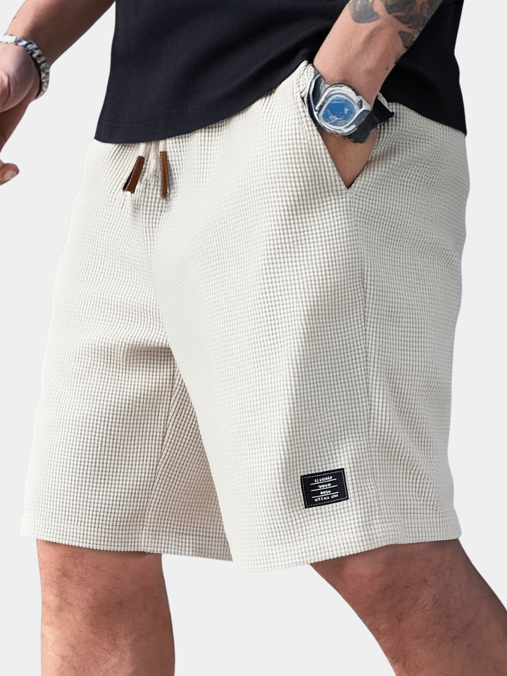 Men's Waffle Knit Drawstring Shorts