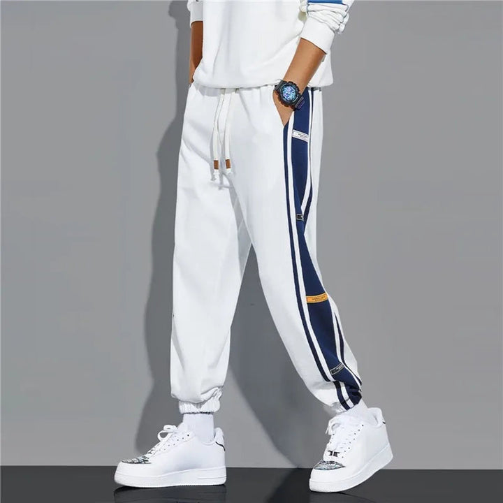 Men's Jogger Sweatpants with Side Stripe Drawstring Waist