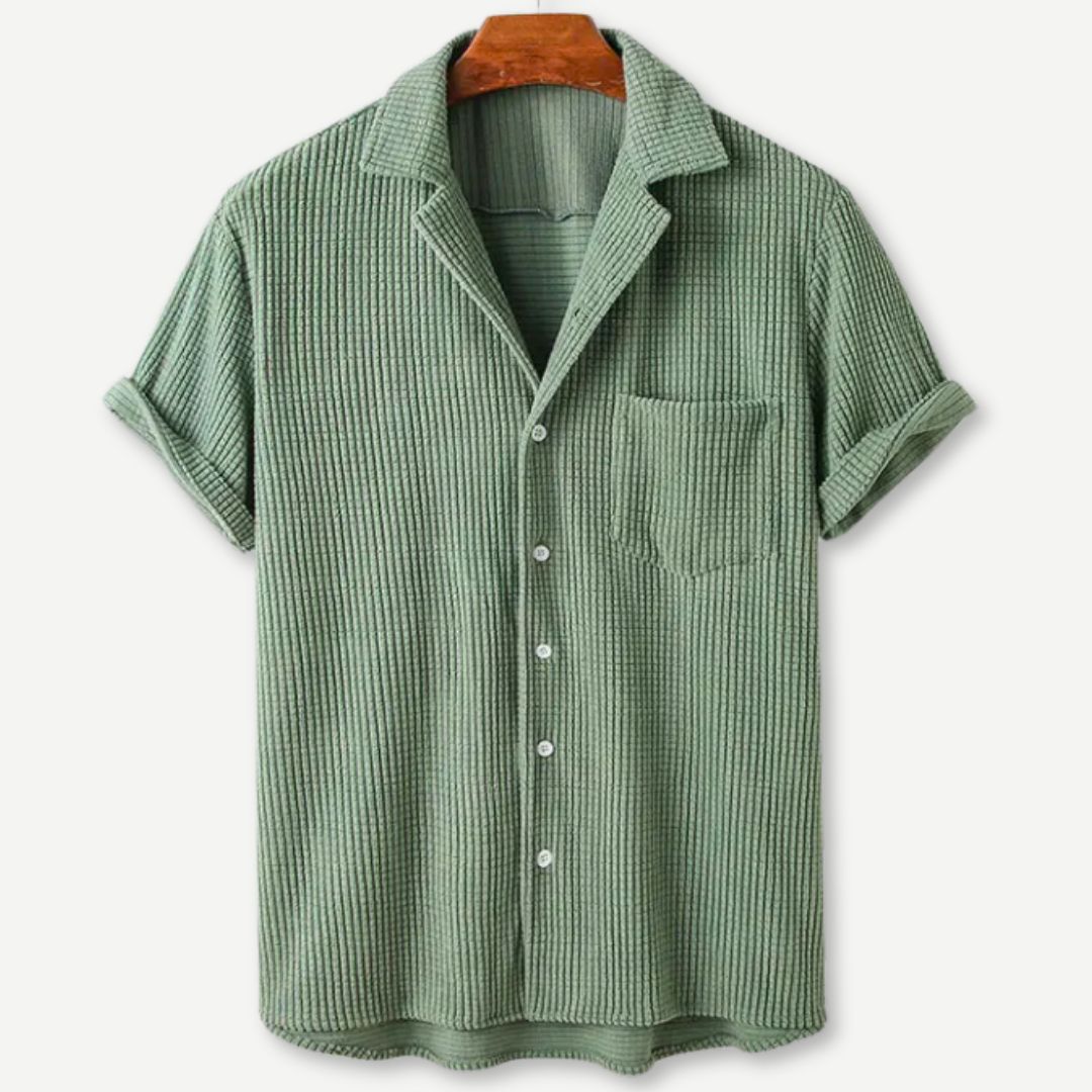 Men's Textured Knit Short Sleeve Shirt