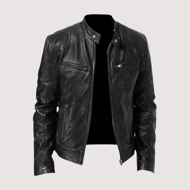 Men's Leather Biker Jacket