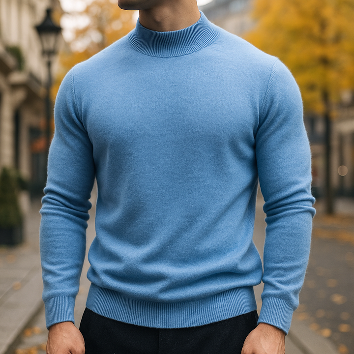 Men's Ribbed Turtleneck Sweater in Regular Fit