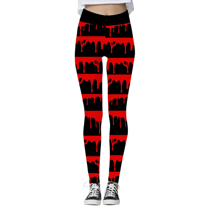 Women's Skull and Pumpkin Print Halloween Leggings