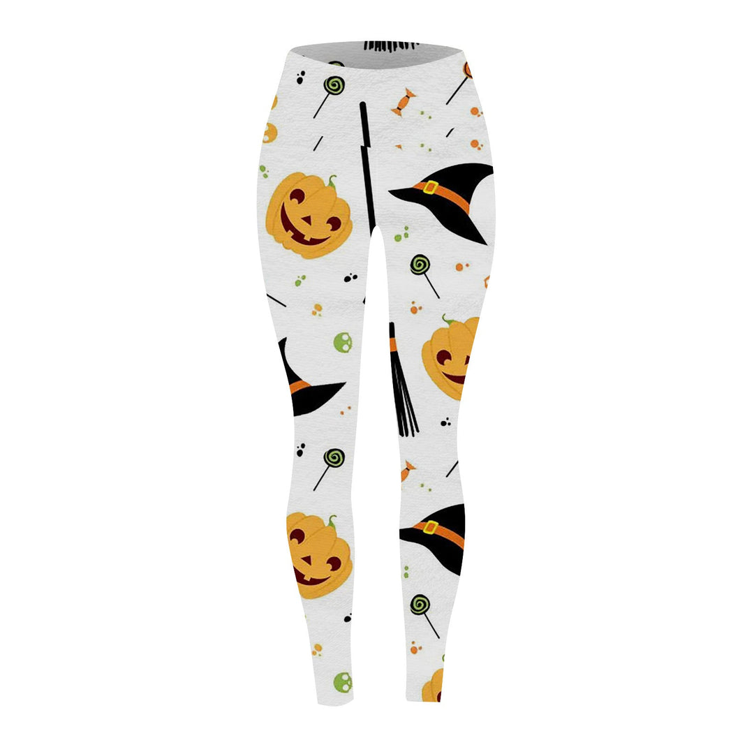 Women's Pumpkin Print Halloween Leggings