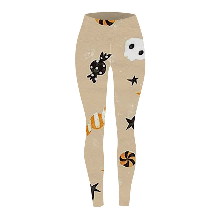 Women's Pumpkin Print Halloween Leggings