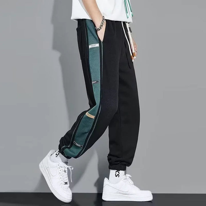 Men's Jogger Sweatpants with Side Stripe Drawstring Waist