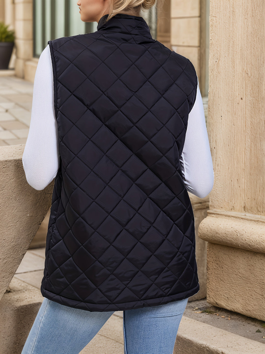 Women's Quilted Zip-Up Puffer Vest