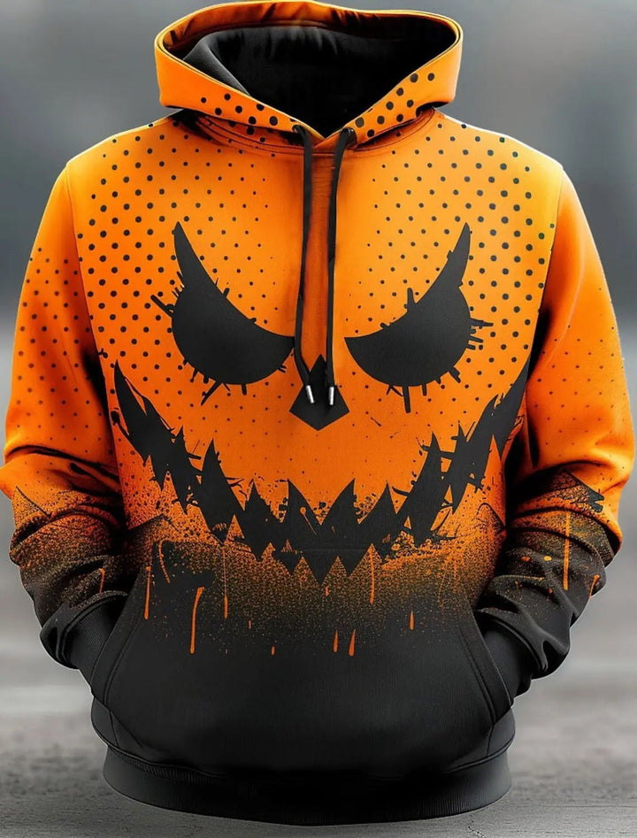 Men's Pumpkin Face Halloween Hoodie