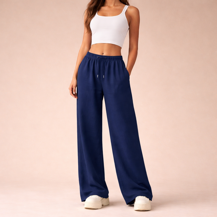 High Waisted Wide Leg Jogging Pants